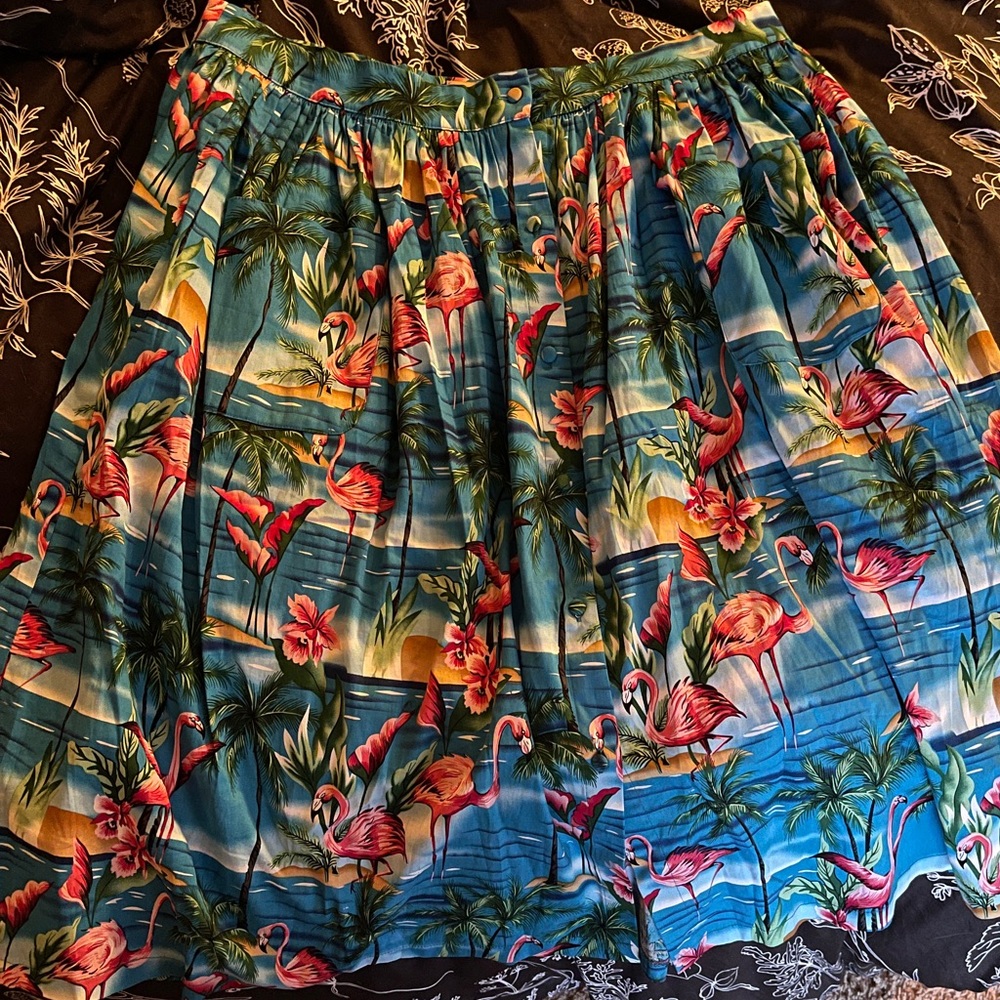 Lindy bop pink flamingo skirt